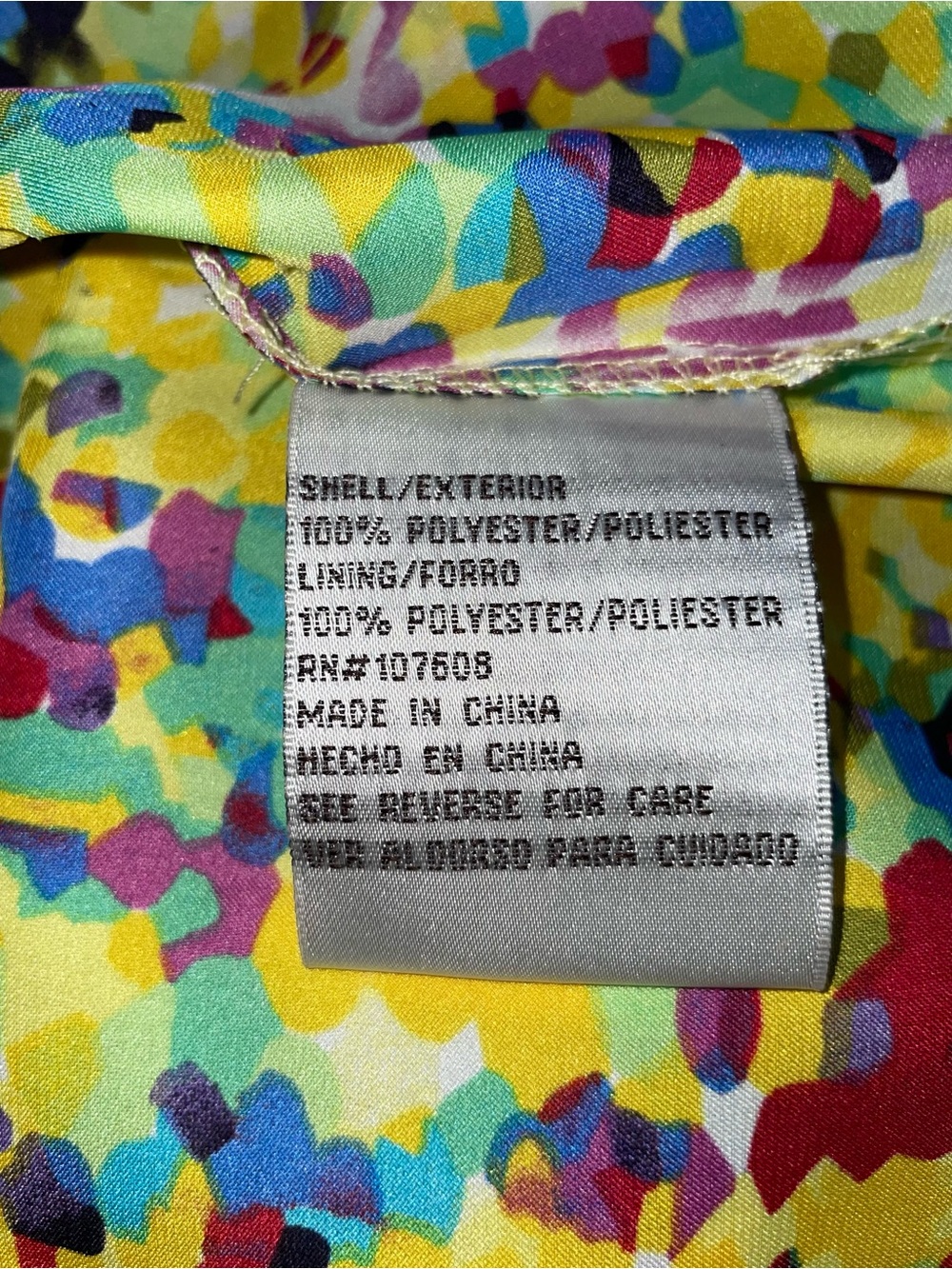 Vintage Y2K colorful dress sz 8 - Picture 5 of 5